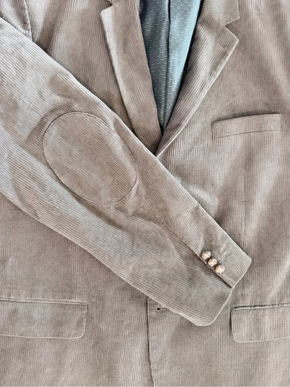 Tasso Elba Brown Corduroy Blazer - Classic Single-Breasted Jacket XL 50-52
